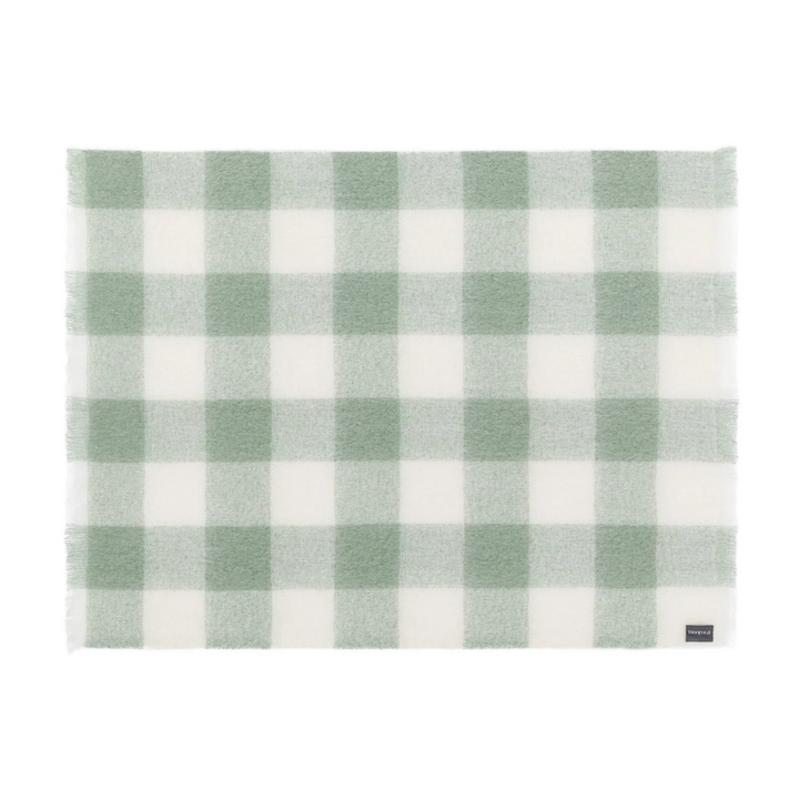 St Albans Mohair Knee Rug Green Check