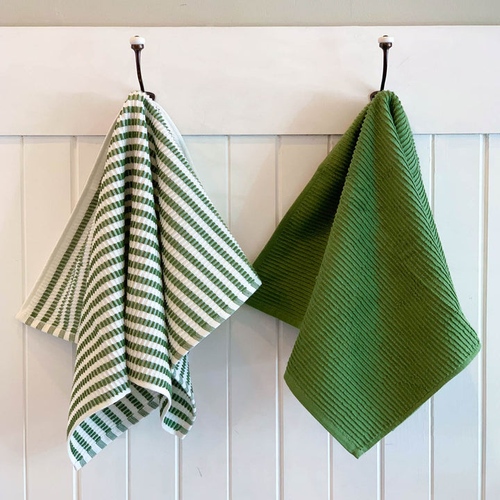 Cotton Ribbed Tea Towel set Herb