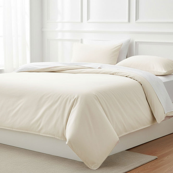 Remy Organic Cotton Quilt Cover Bundle Ivory