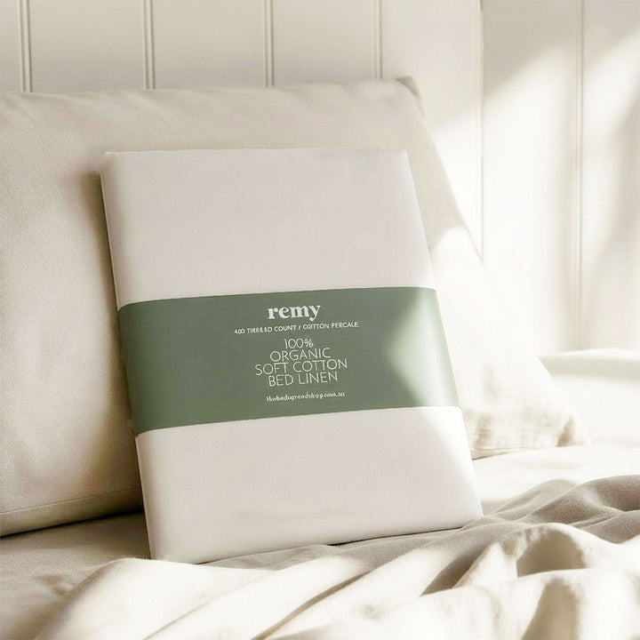 Remy Organic Cotton Fitted Sheet - Ivory