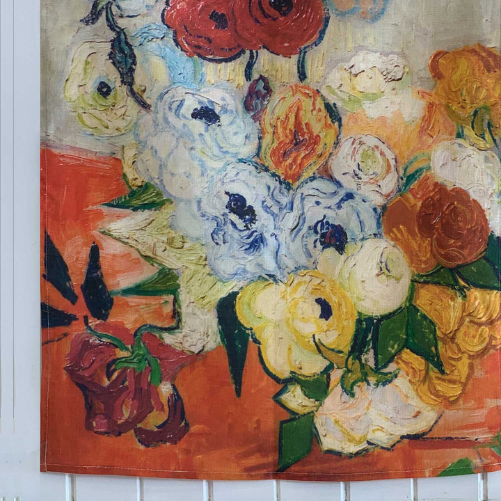 Japanese vase Pure Linen Tea Towels