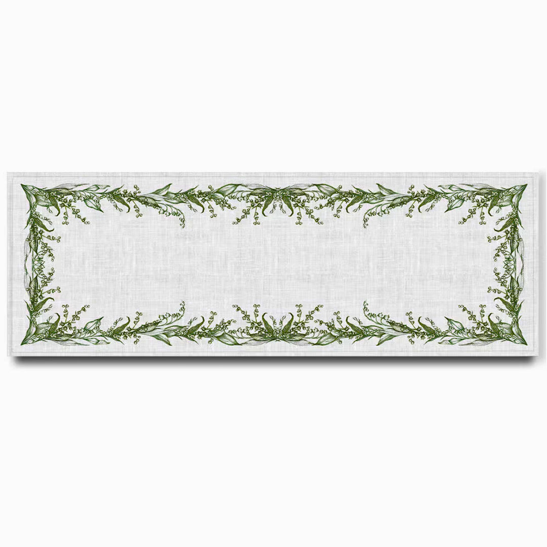Lily of the Valley Linen Table Runner