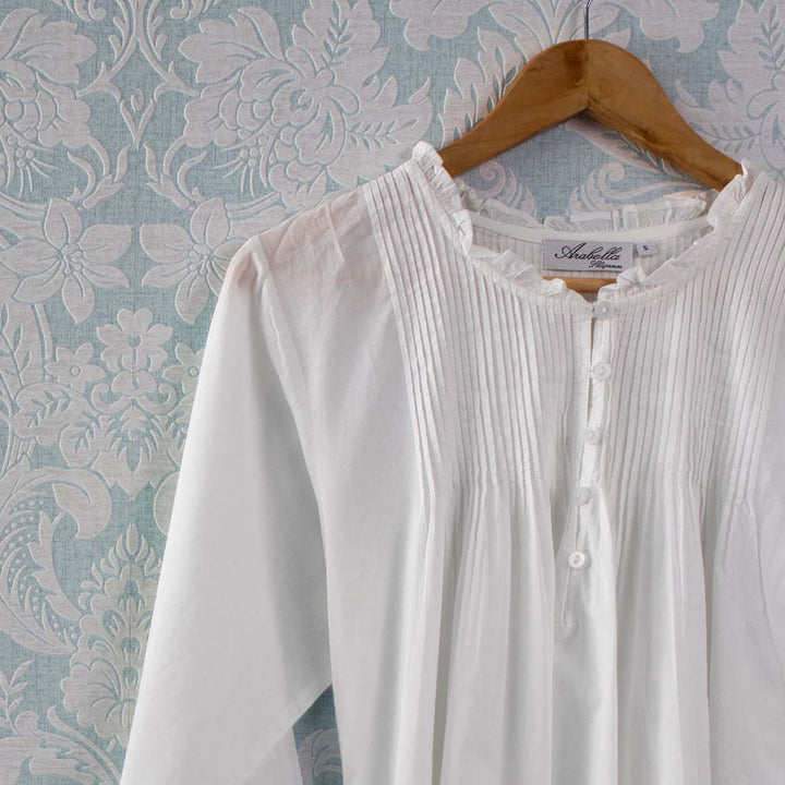 Lucy Long Sleeve Nightie white