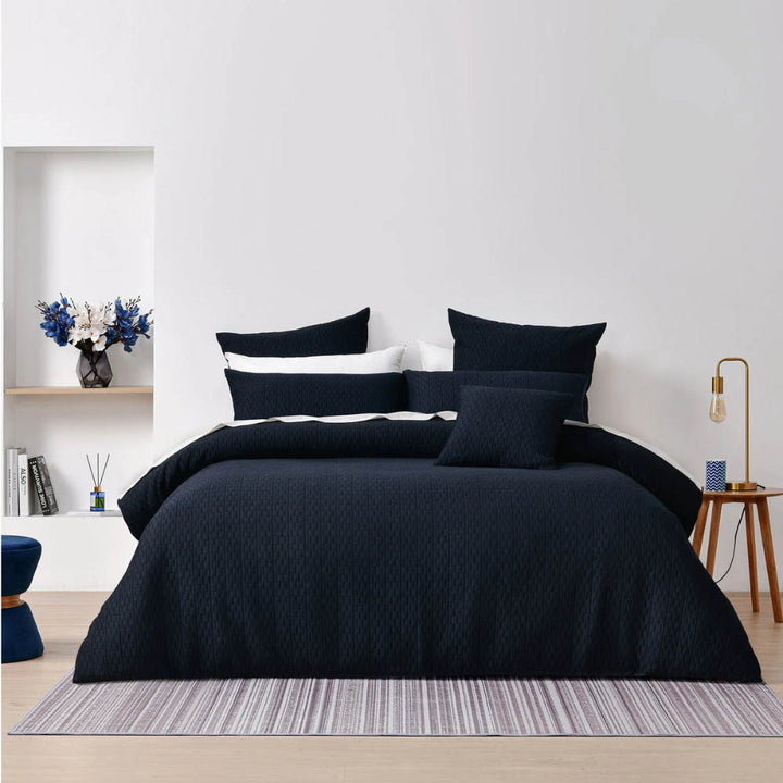 Burleigh Navy Quilt Cover Set