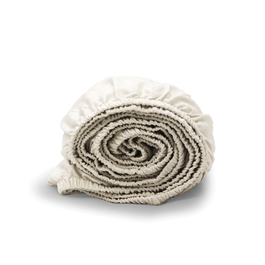 Remy Organic Cotton Fitted Sheet - Ivory