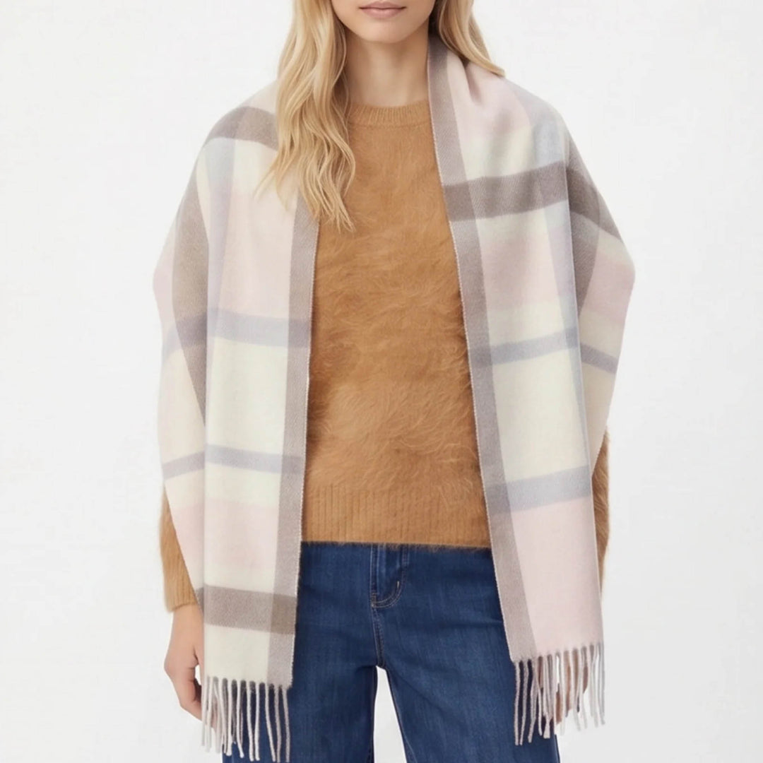 Pure Cashmere Scarf Pink Check