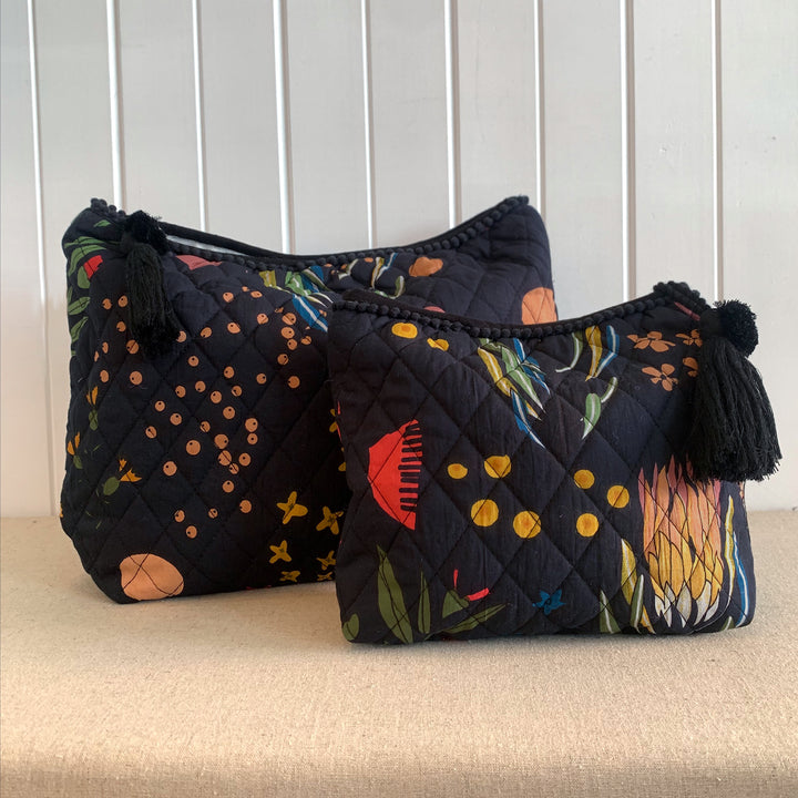Protea Quilted Beauty Bag