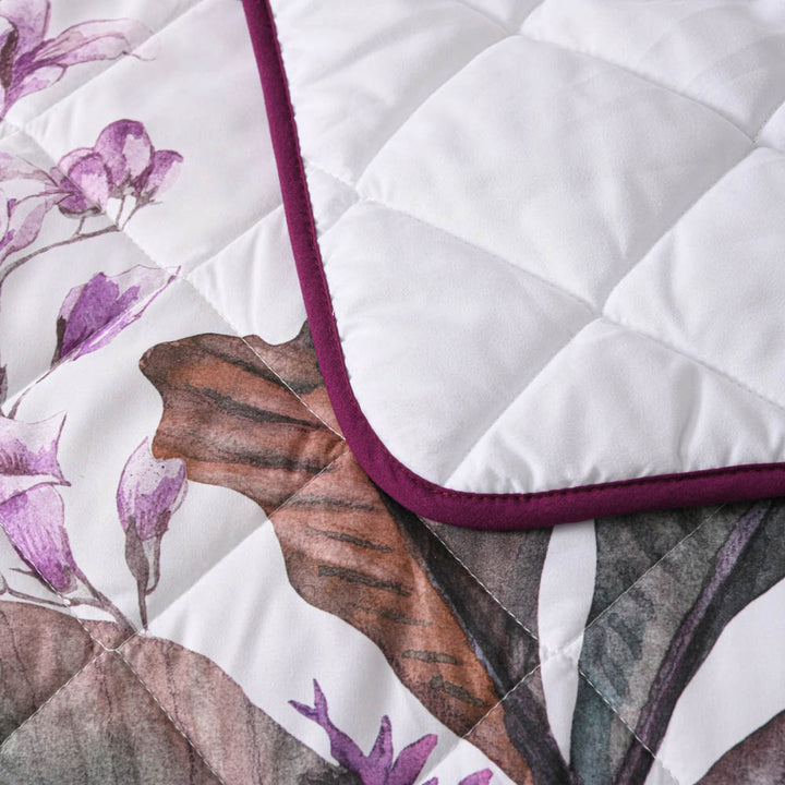Abigail Purple Rose Bedspread Set