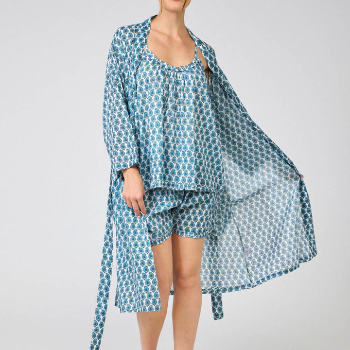 Gemma Blue Cotton Kimono