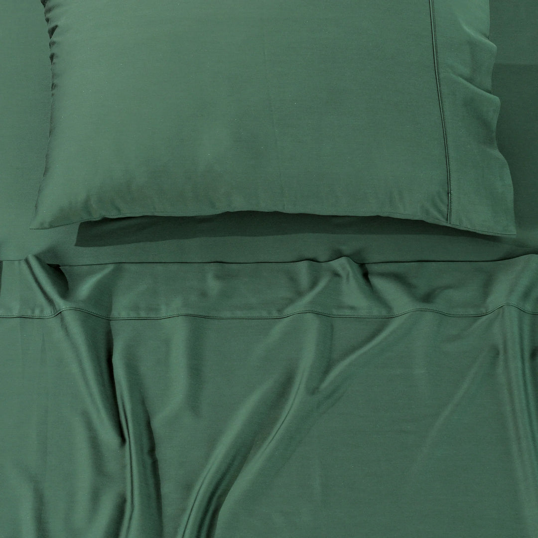 Rosebank Forest Green Queen Pillowcases