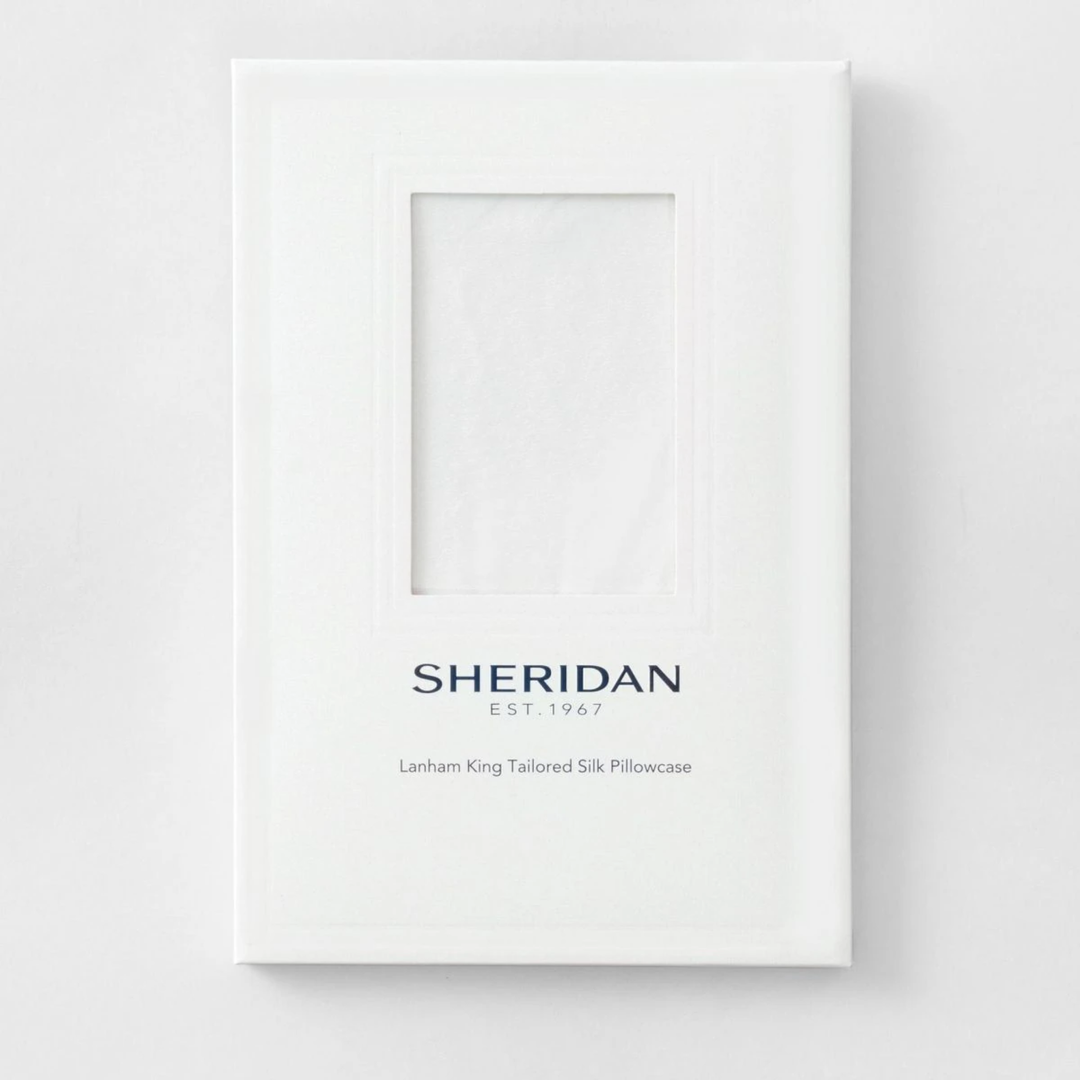 Tailored White Silk Pillowcase