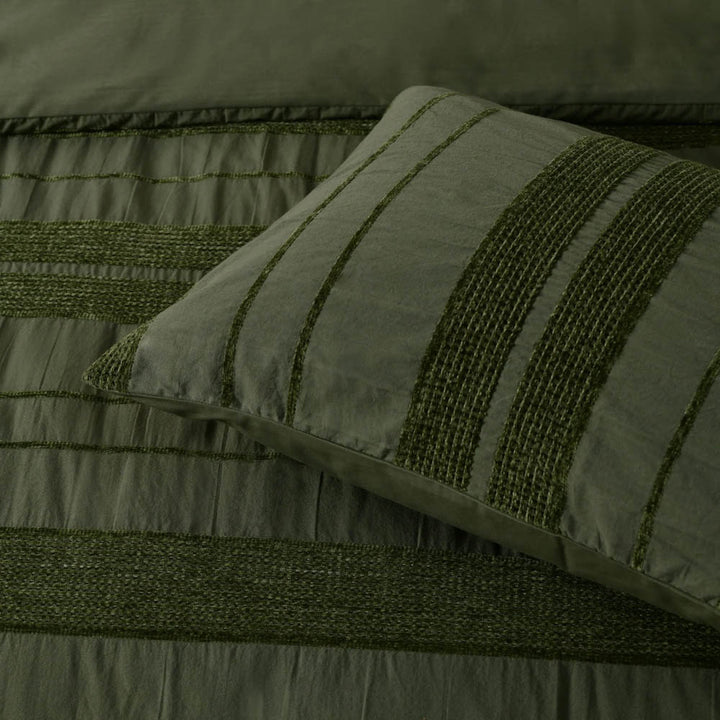 Avery Forest Green Quilt Cover Set