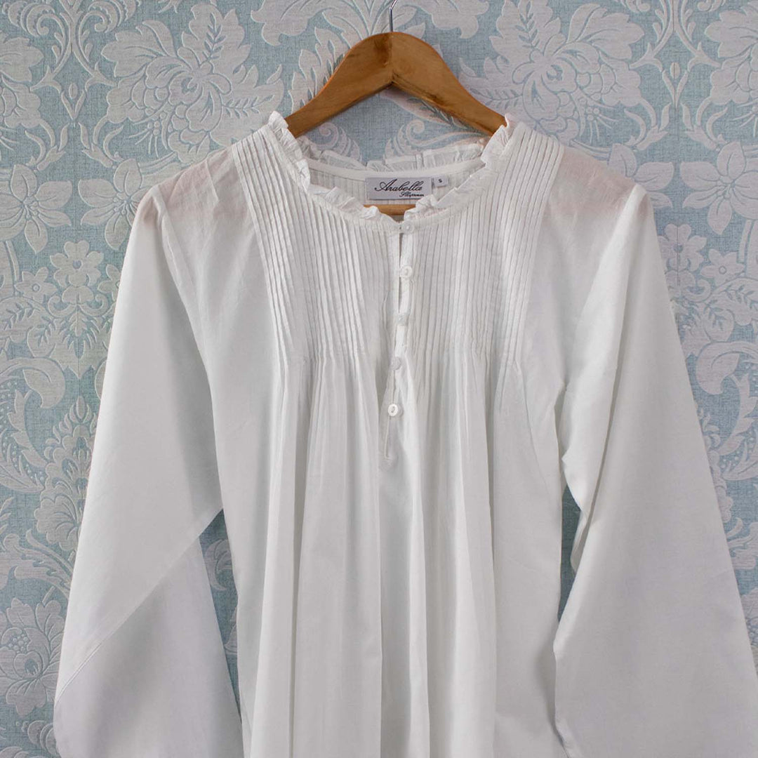 Lucy Long Sleeve Nightie white