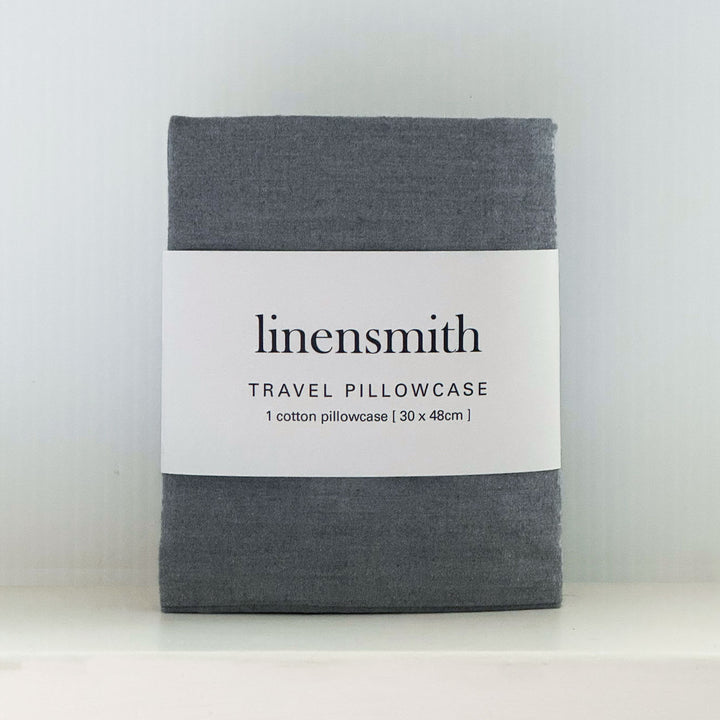 Nimbus Grey cotton TRAVEL Pillowcase