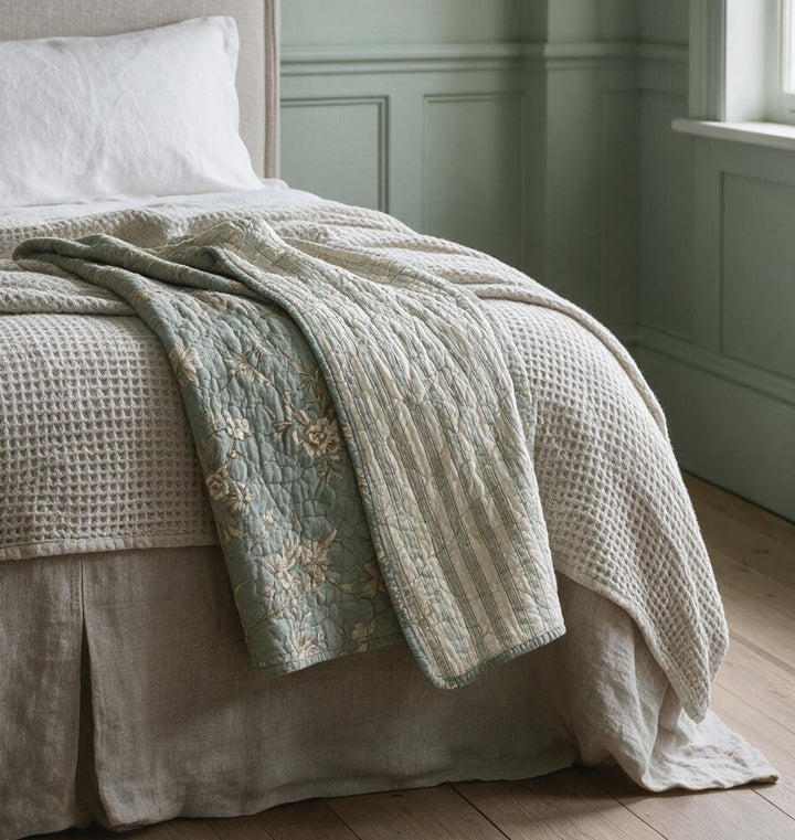 Trellis Quilted Cotton Throw