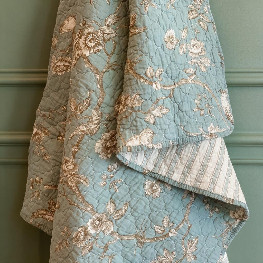 Trellis Quilted Cotton Throw