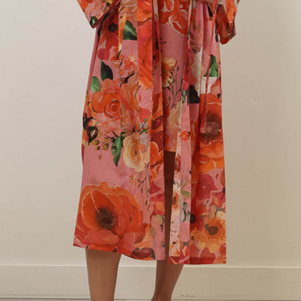 Tuscan Rose Cotton Robe