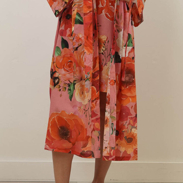 Tuscan Rose Cotton Robe