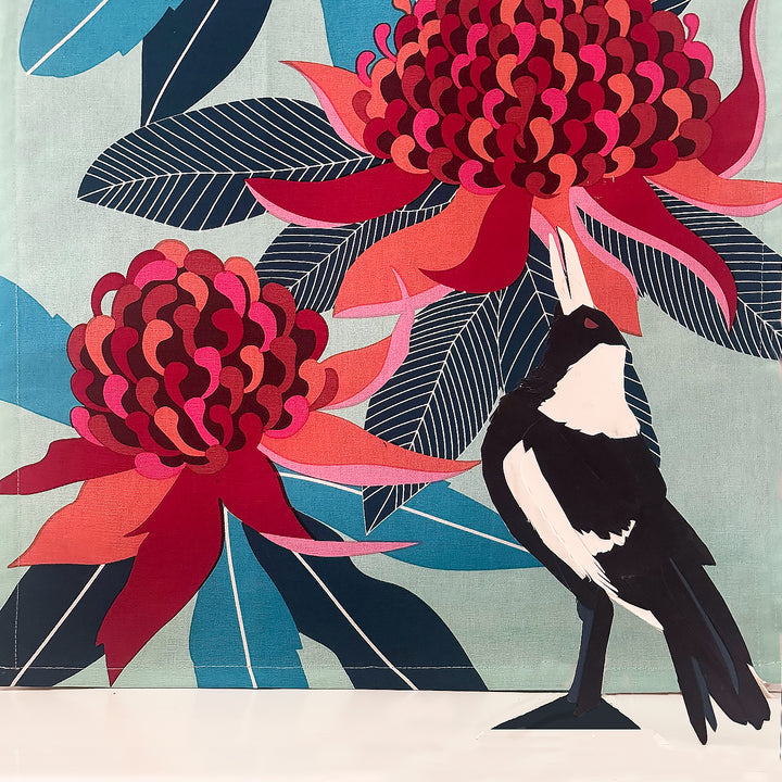 iconic Waratah tea towel