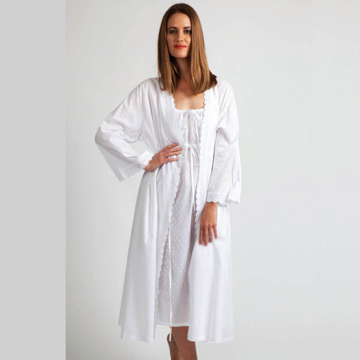 Suzanne White Cotton Kimono