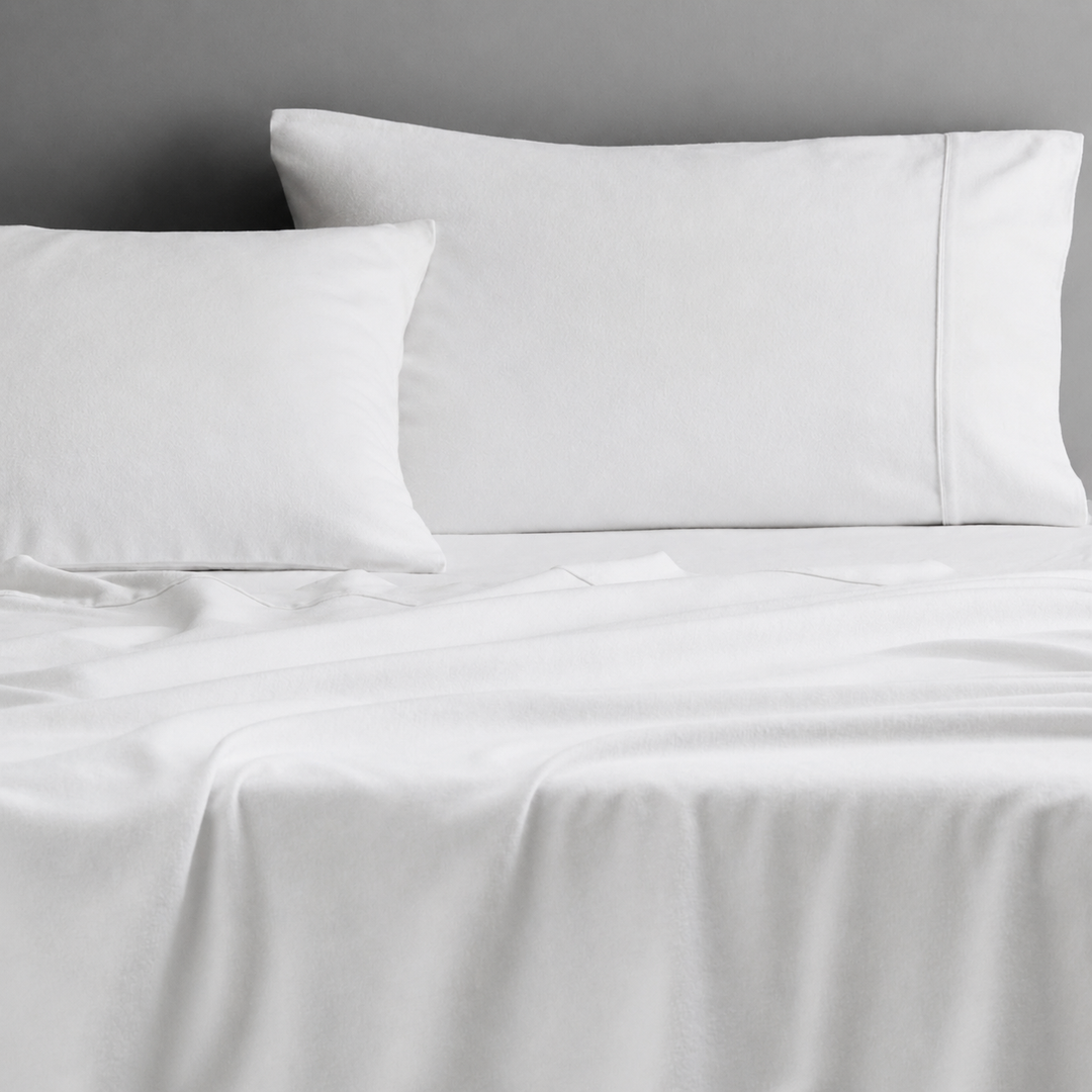 White Flannelette Sheet Set