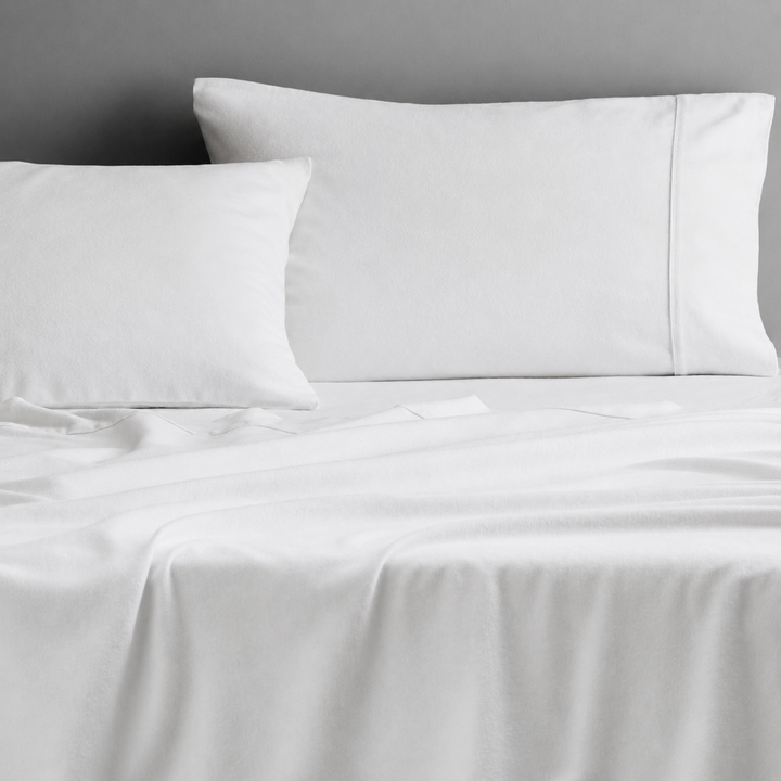 White Flannelette Sheet Set