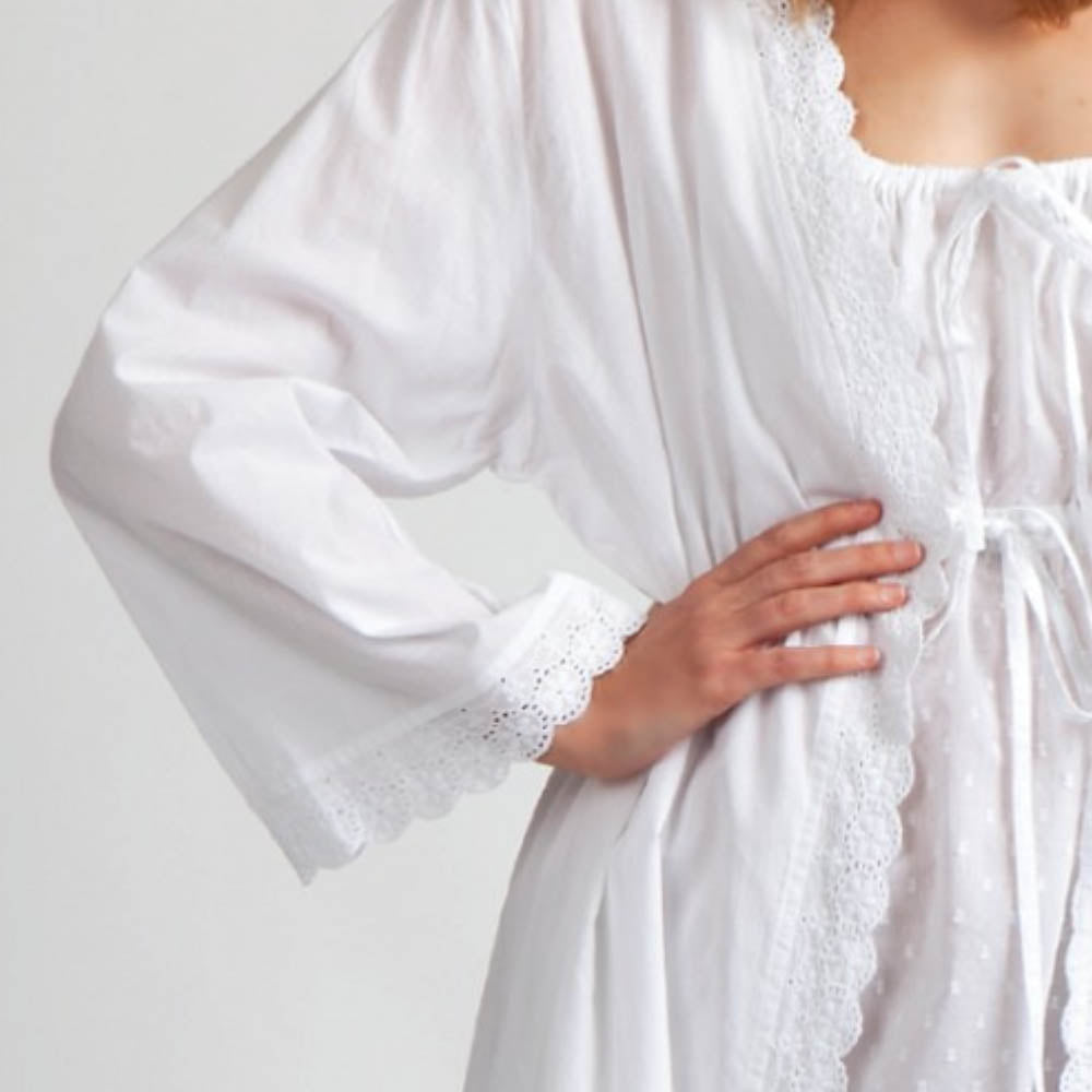 Suzanne White Cotton Kimono